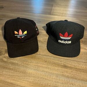Lot of 2 Adidas‎ Black Athletic Casual Hat